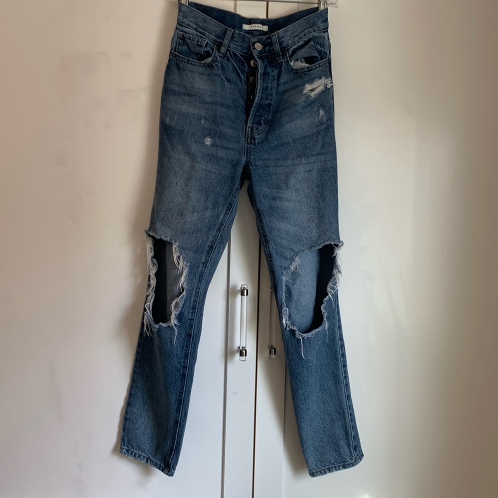 Ripped jeans pacsun brand ultra high rise size small (24)